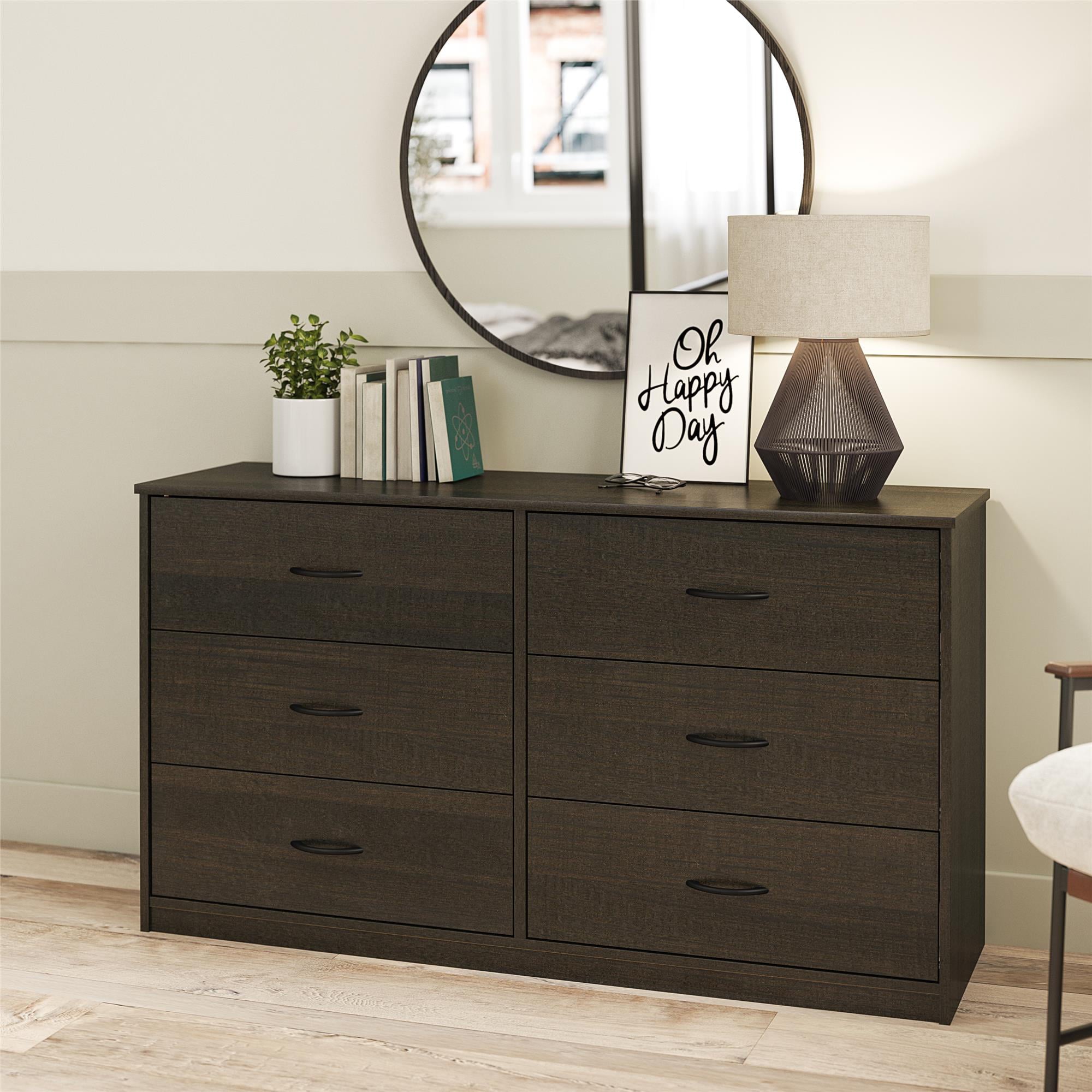 Mainstays Classic 6 Drawer Dresser, Espresso