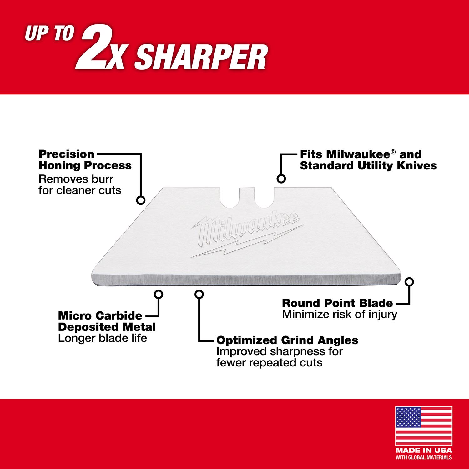 MW Micro Carbide Metal Utility Utility Blade 3 in. L 50 pc