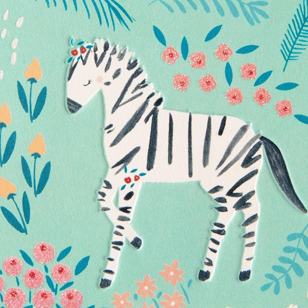 Hallmark  Zebra and Flowers Blank Note Cards, Pack of 10