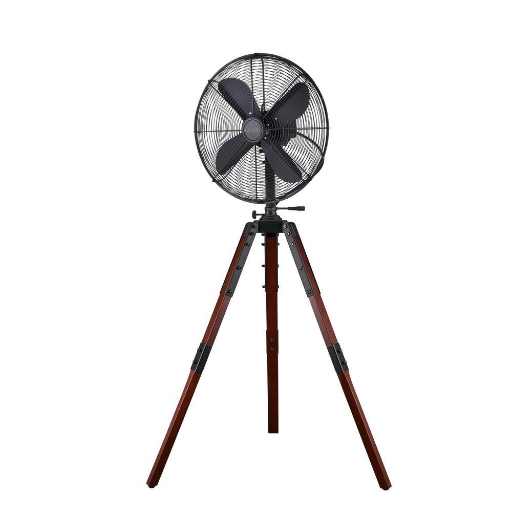 Star Tripod Adjustable-Height 16 in. Oscillating Pedestal Fan startr16bl