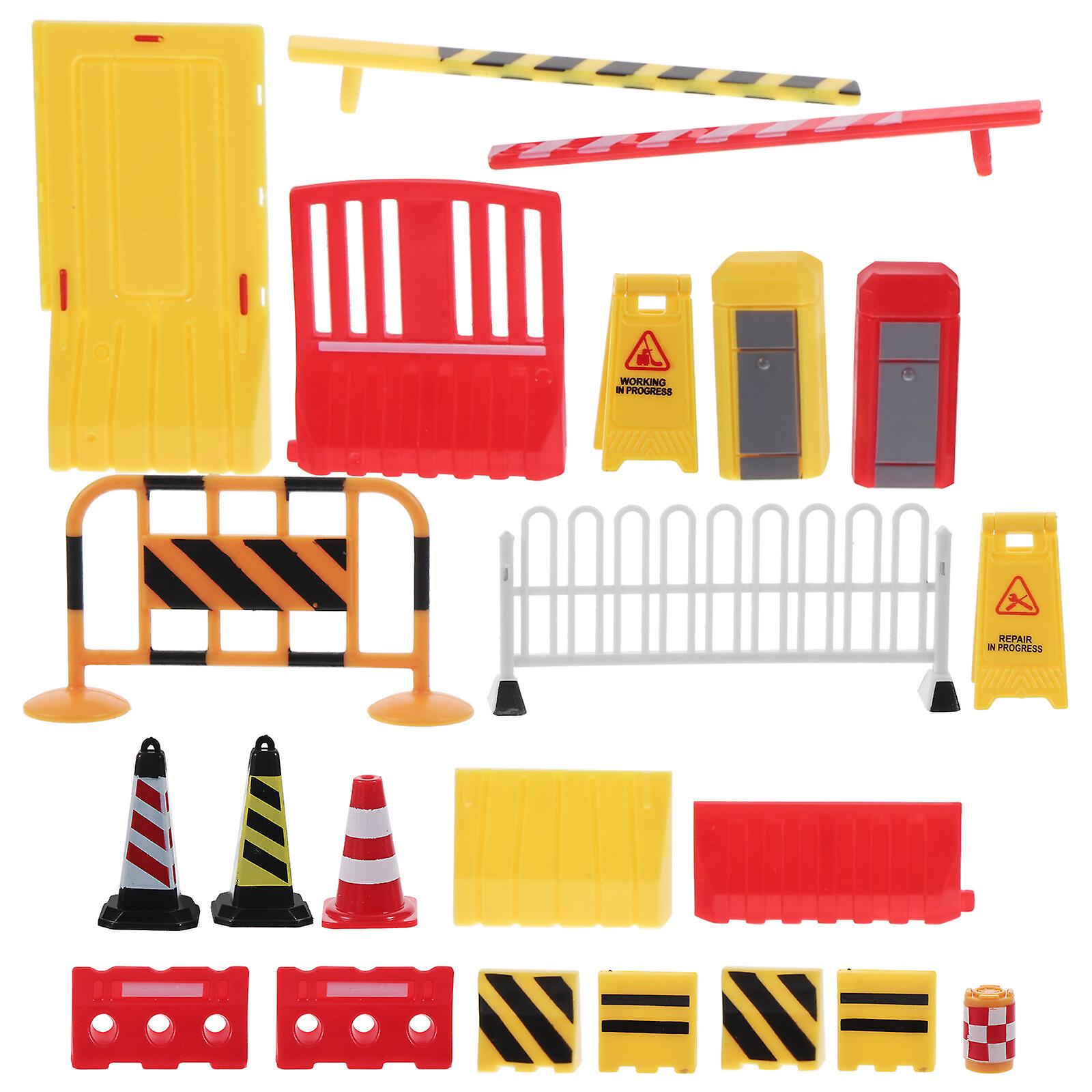 15pcs Mini Traffic Signs Model Road Sign Cognition Toy Traffic Barricades Toy For Kids Traffic Sign Toy Learning Toy