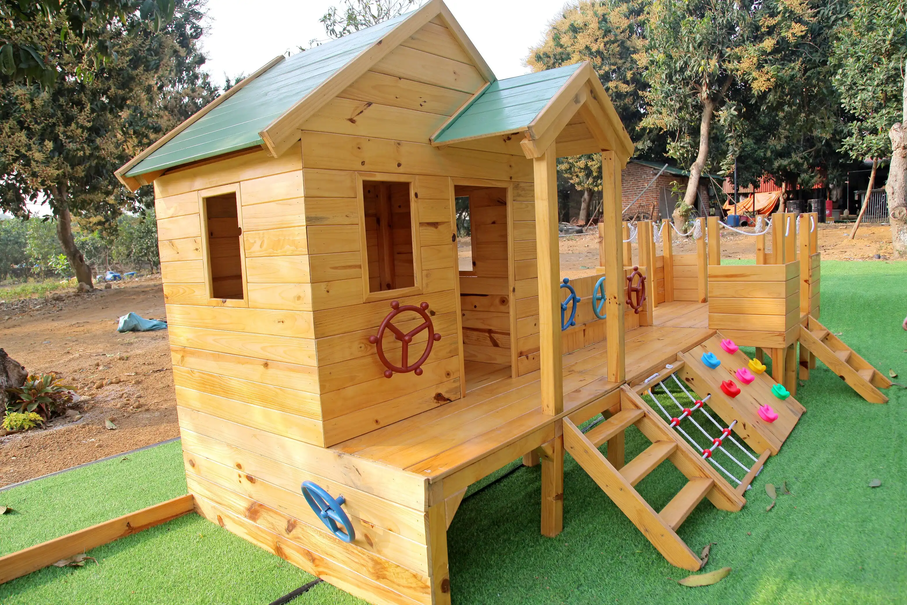 Wooden Playhouse Kids Garden Outdoor Playhouse Mobile wooden playhouse by Oiled Teak / Acacia / Pine DIy products