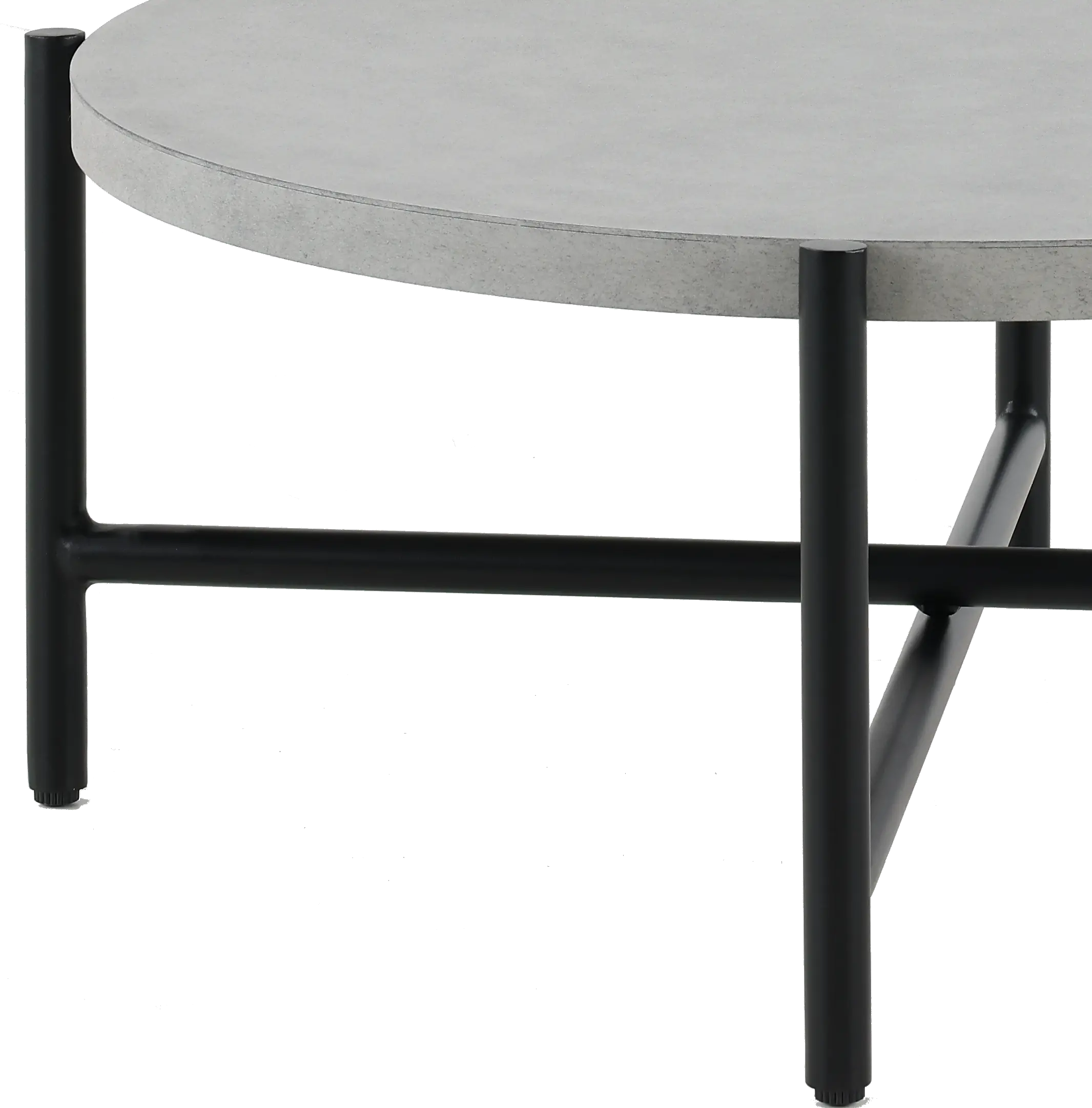 Jovi Gray and Black Patio Coffee Table