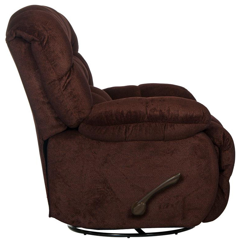 Johnson Chaise Swivel Glider Recliner in Cranberry Red Polyester Fabric   Transitional   Recliner Chairs   by Homesquare  Houzz