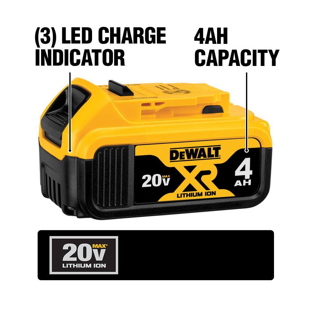 DW 20V MAX XR Premium Lithium-Ion 4.0Ah Battery Pack DCB204