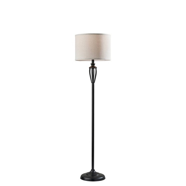 Joshua Floor Lamp Black Adesso