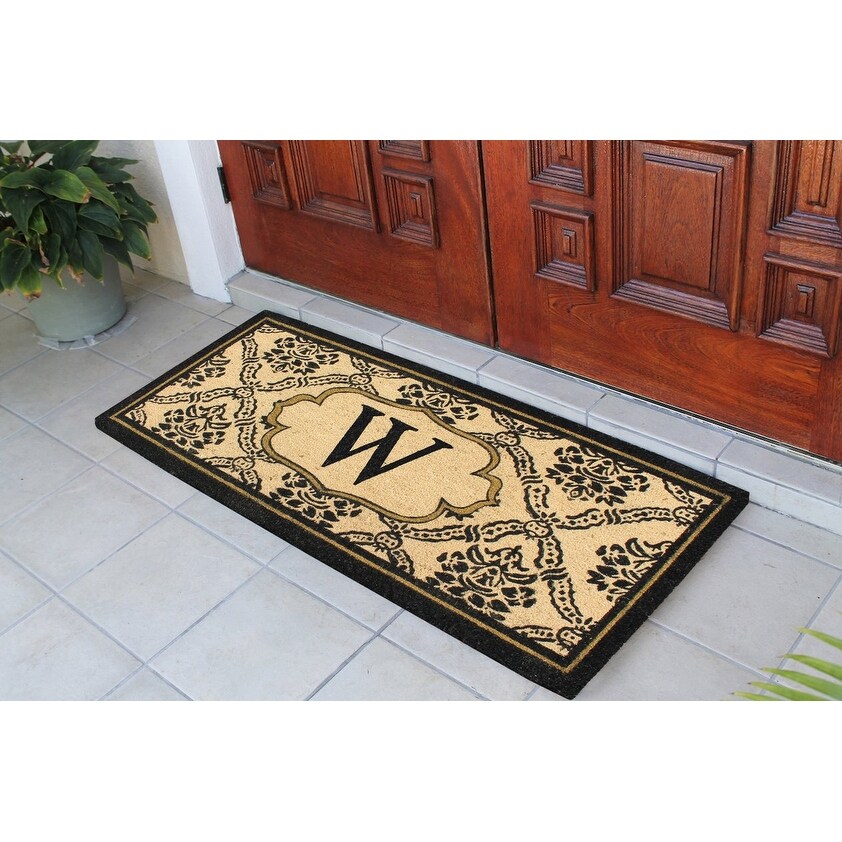 A1HC Uriel Bleached Coir Anti shred Monogrammed Doormat  30\