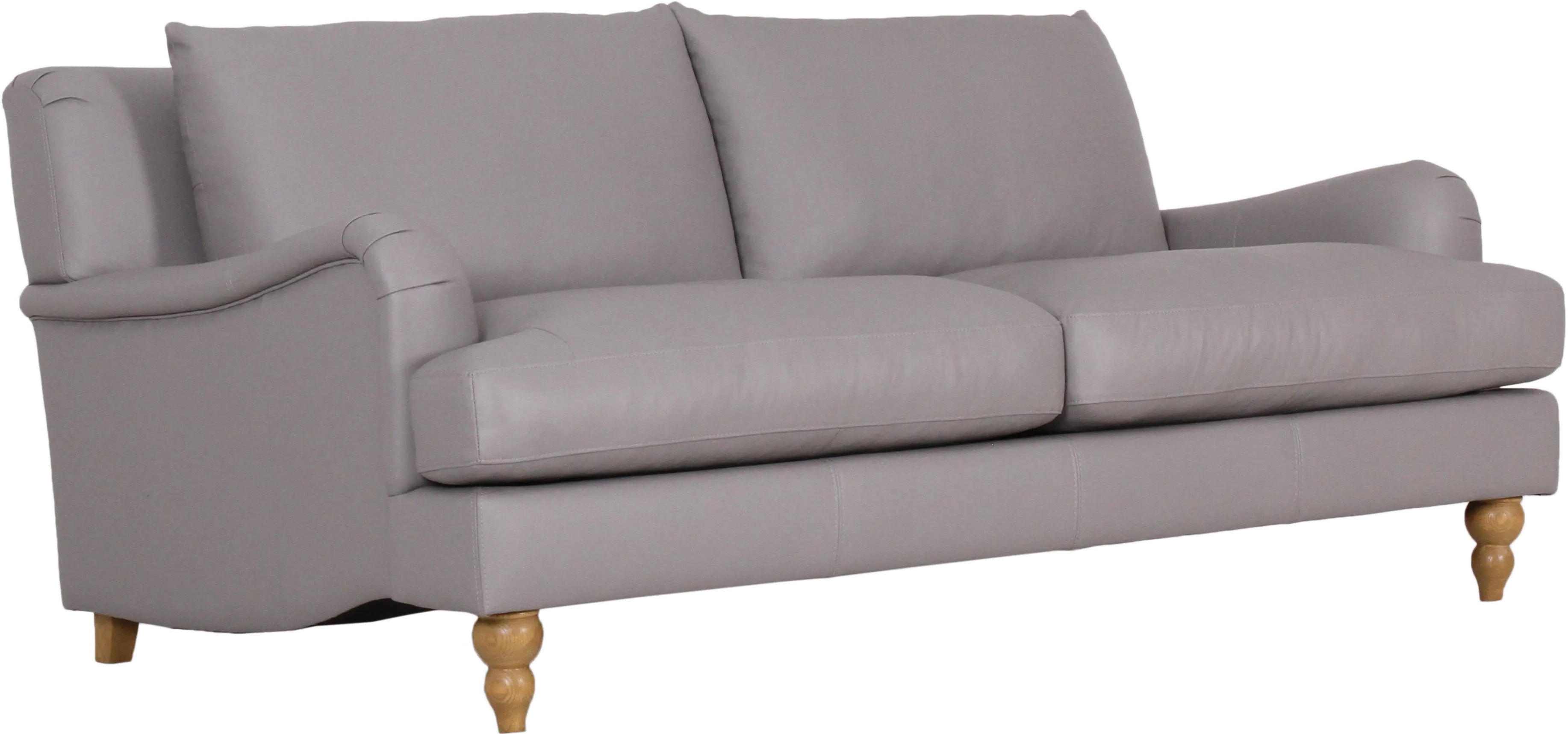 Regatta Gray Leather Loveseat