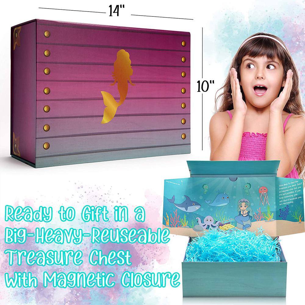 THE MEMORY BUILDING COMPANY Large Mermaid Surprise Box for Kids Ages 6 and Up GB 002