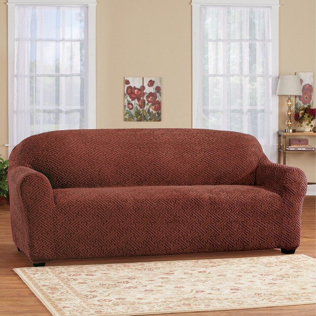 Collections Etc Patterned Stretch Furn Cover