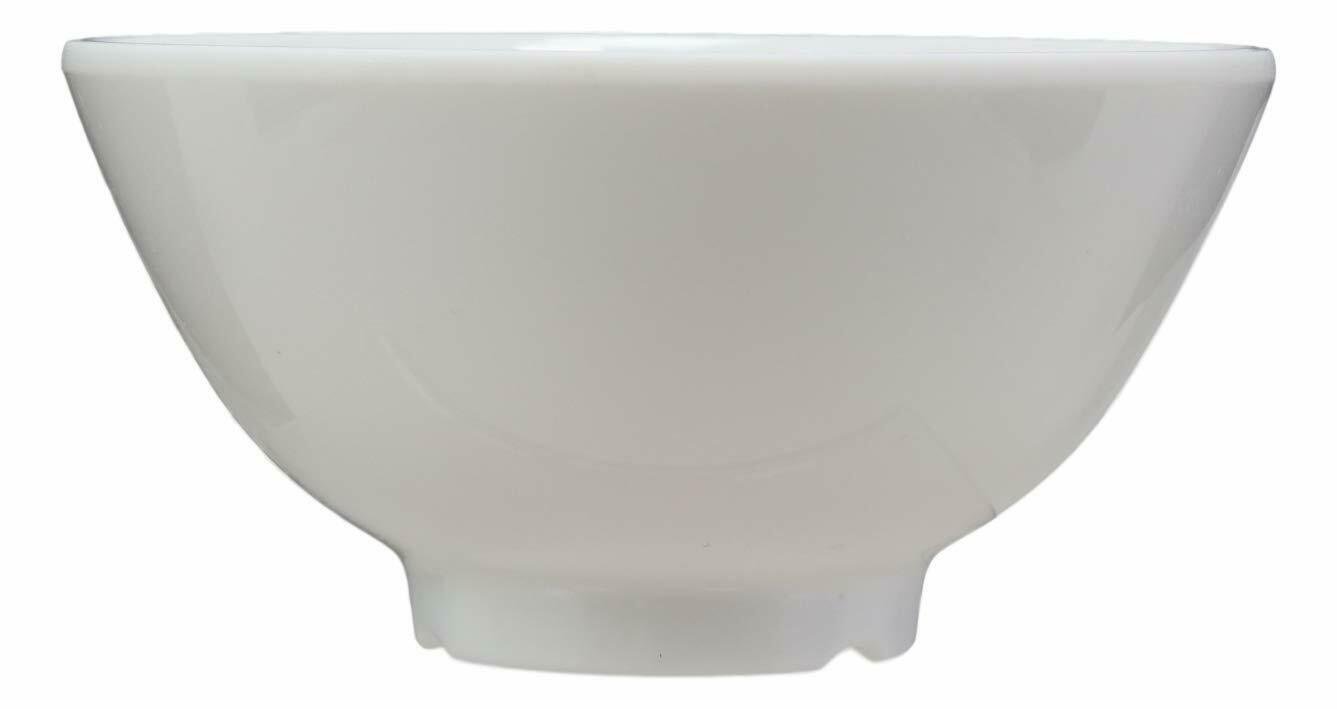 1 Modern White Jade Melamine Round Bowls 8oz For Rice Soup Salad Sauce Set Of 6 EBR02