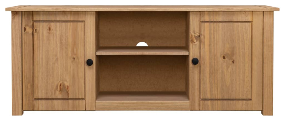 vidaXL TV Stand TV Console Sideboard TV Unit Solid Pine Wood Panama Range   Rustic   Entertainment Centers And Tv Stands   by vidaXL LLC  Houzz