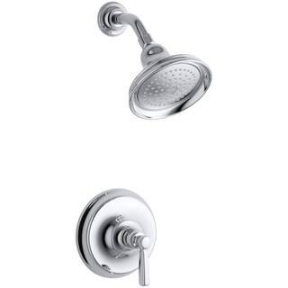 KOHLER Bancroft 1-Spray 6.8 in. Single Wall Mount Fixed Shower Head in Polished Chrome K-TS10583-4-CP