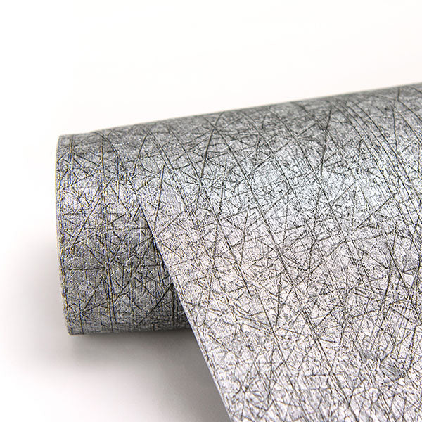 Nagano Silver Distressed Texture Wallpaper from the Warner XI Collection