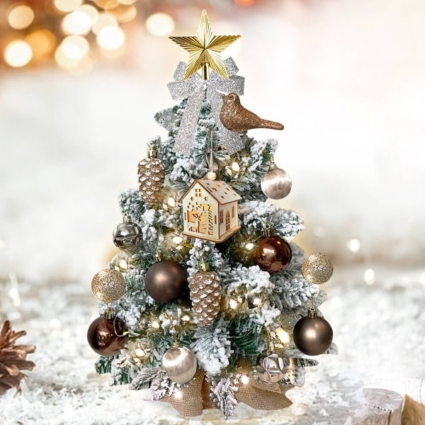 2ft Tabletop Christmas Tree with Artificial Mini Christmas Decoration