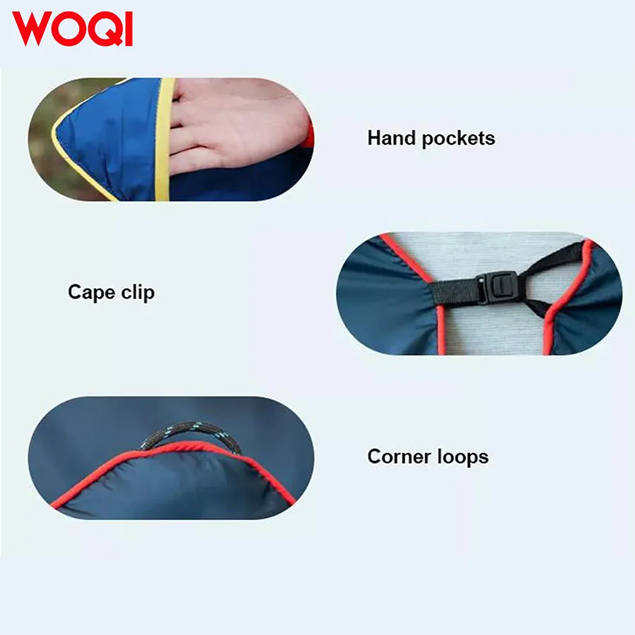 WOQI waterproof portable blanket Camping electric hoodie winter blanket