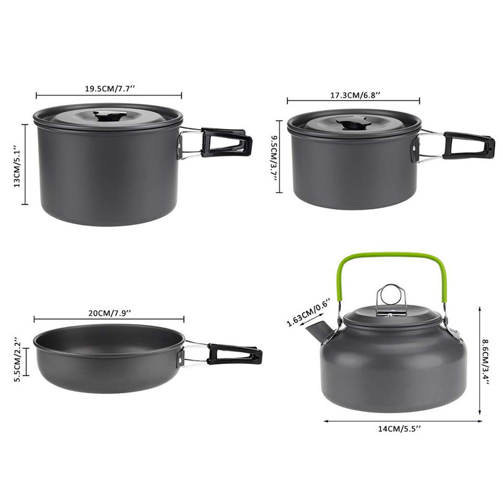 Wepro Outdoor Camping Cookware Combination Cookware Tableware Picnic Bowl Pot Pan Set