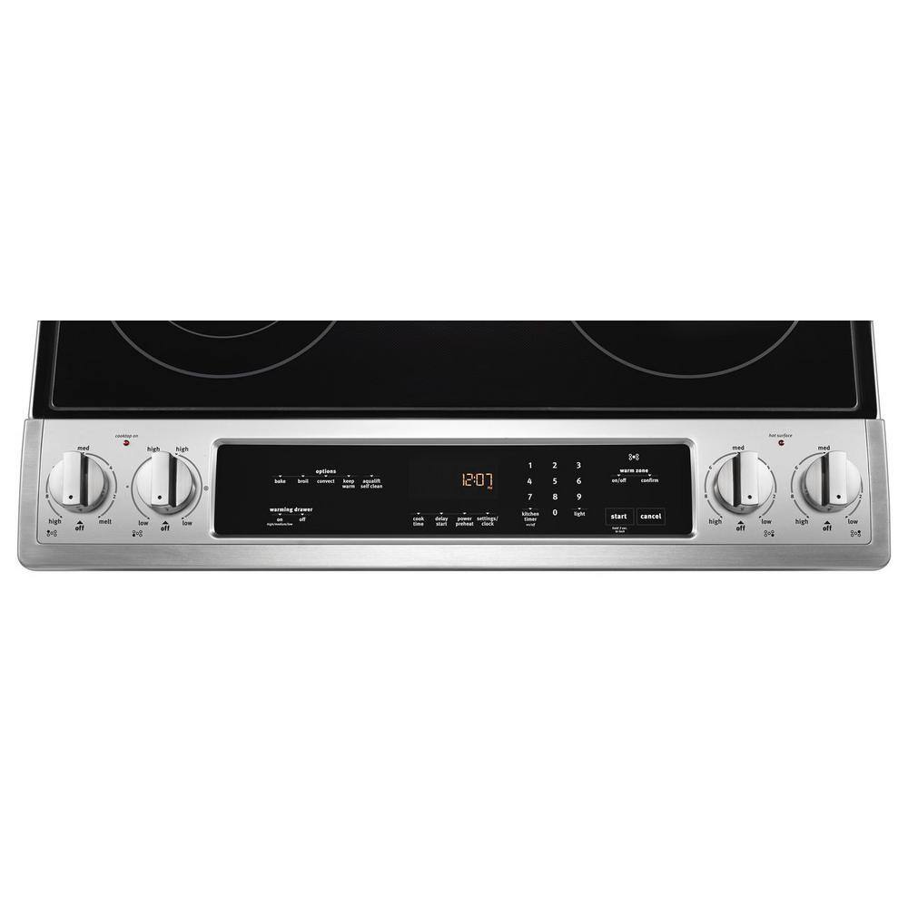 Maytag 6.4 cu. ft. Slide-In Electric Range with True Convection in Fingerprint Resistant Stainless Steel MES8800FZ