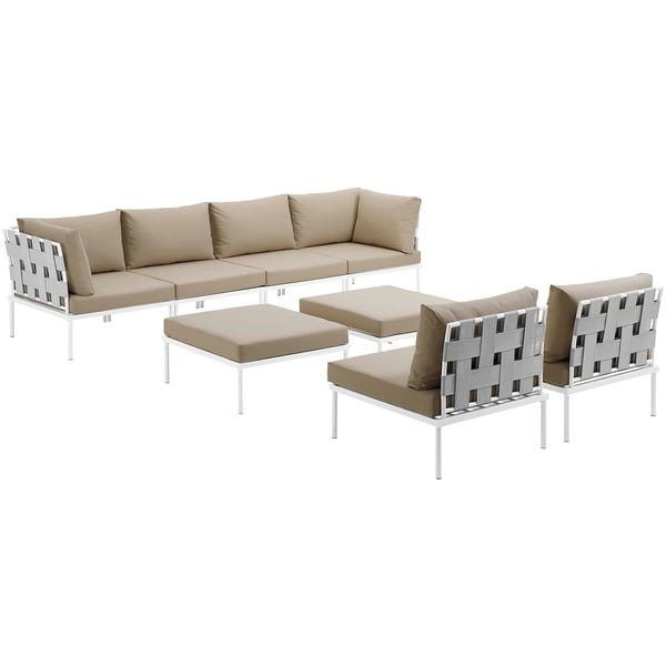 Harmony 8piece Outdoor Patio Aluminum Sectional Sofa Set