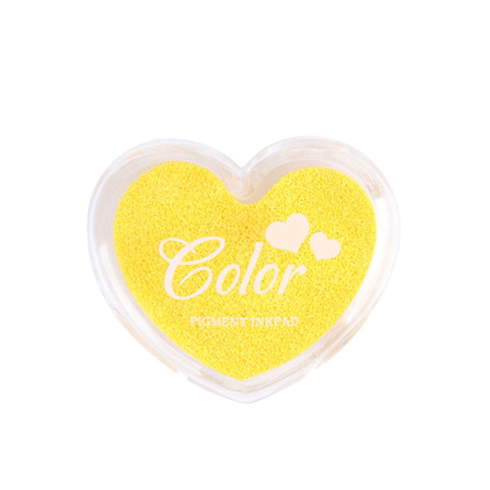 Craft Finger Ink Pad Stamps Candy Colors Heart-shaped Design Fingerprint Inkpad For Diy Scrapbooking Rubber Stamp Card Making Pink