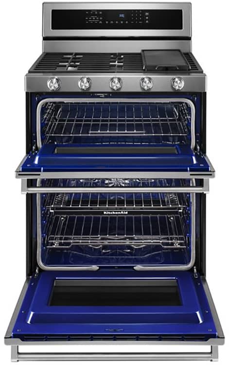 KitchenAid 30 Stainless Steel Dual Fuel Double Oven Range