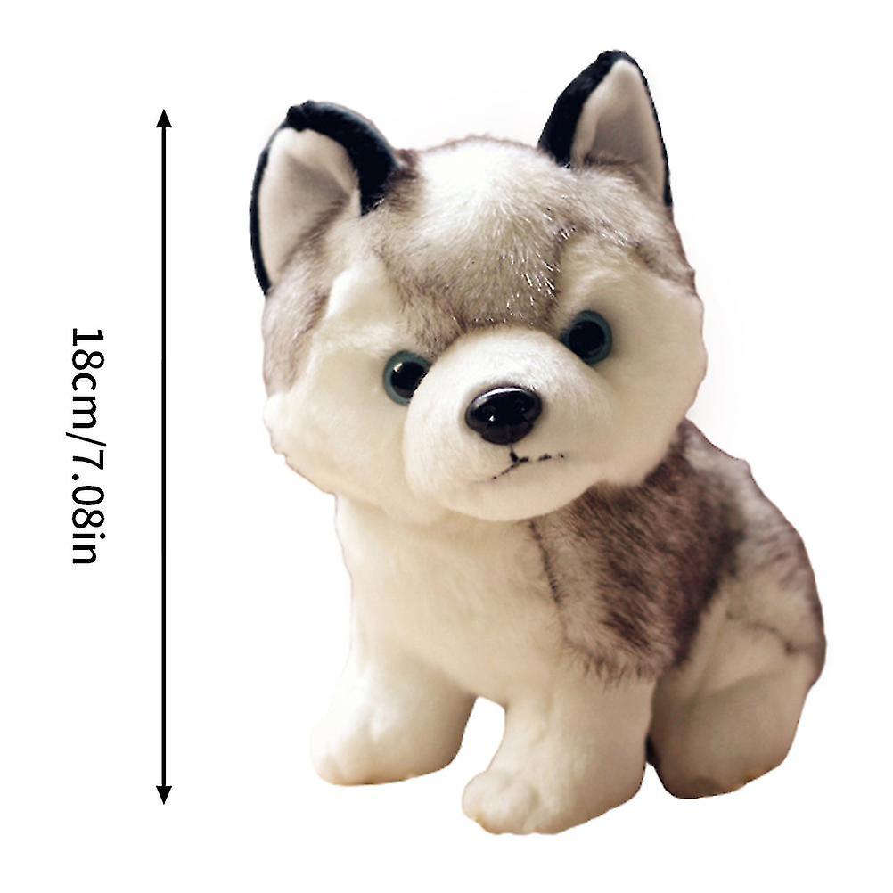 18CM Husky Plush Toys Simulation Pet Dog Stuffed Plush Toy Multipurpose Lovely Puppy Stuffed Doll for Birthday Gift Christmas New Year