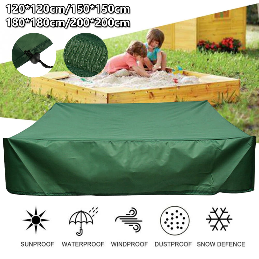 Fyeme Sandbox cover Sandpit Cover，Children'S Toy Waterproof Sunshade Dust Resistance Avoid the Sand and Toys Contamination