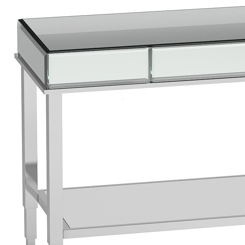 HomeVance Chrome Mirrored TV Stand