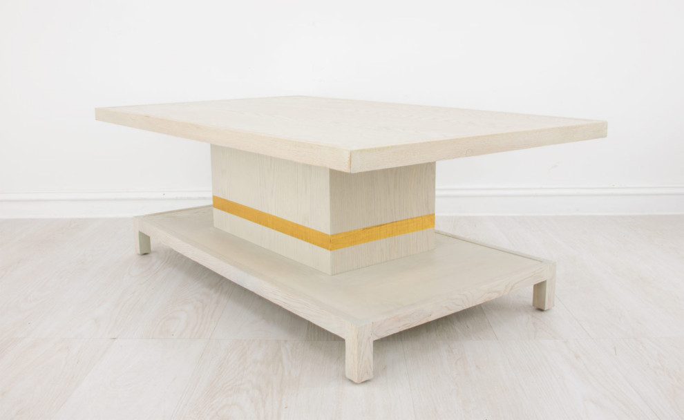 Saber Natural Oak Coffee Table   Transitional   Coffee Tables   by Rustic Home Furniture Deco  Houzz