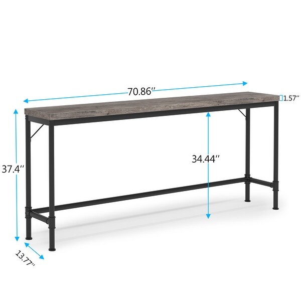 71-Inch Long Narrow Console Table， 37.4 Inches Height Bar Table