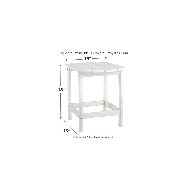 Signature Design by Ashley Sundown Treasure Outdoor Poly All Weather Rectangular End Table