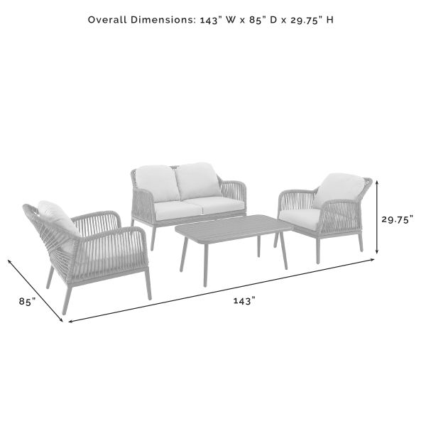 Haven 4Pc Outdoor Wicker Conversation Set