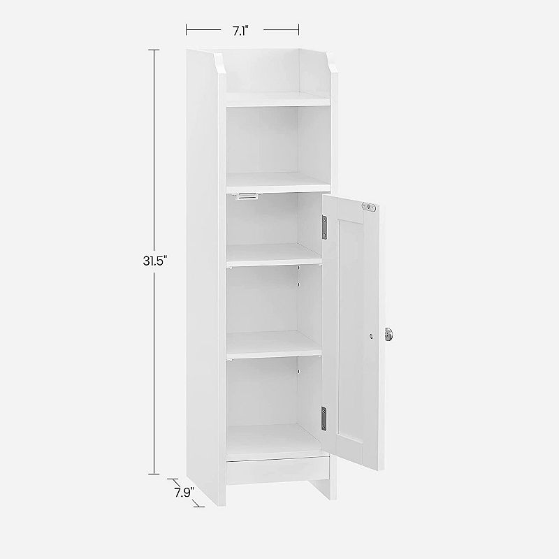 Small Bathroom Storage Corner Floor Cabinet With Doors And Shelves， Bathroom Storage Organizer