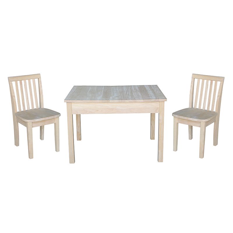 International Concepts Juvenile 3-piece Dining Table and Mission Chair Set