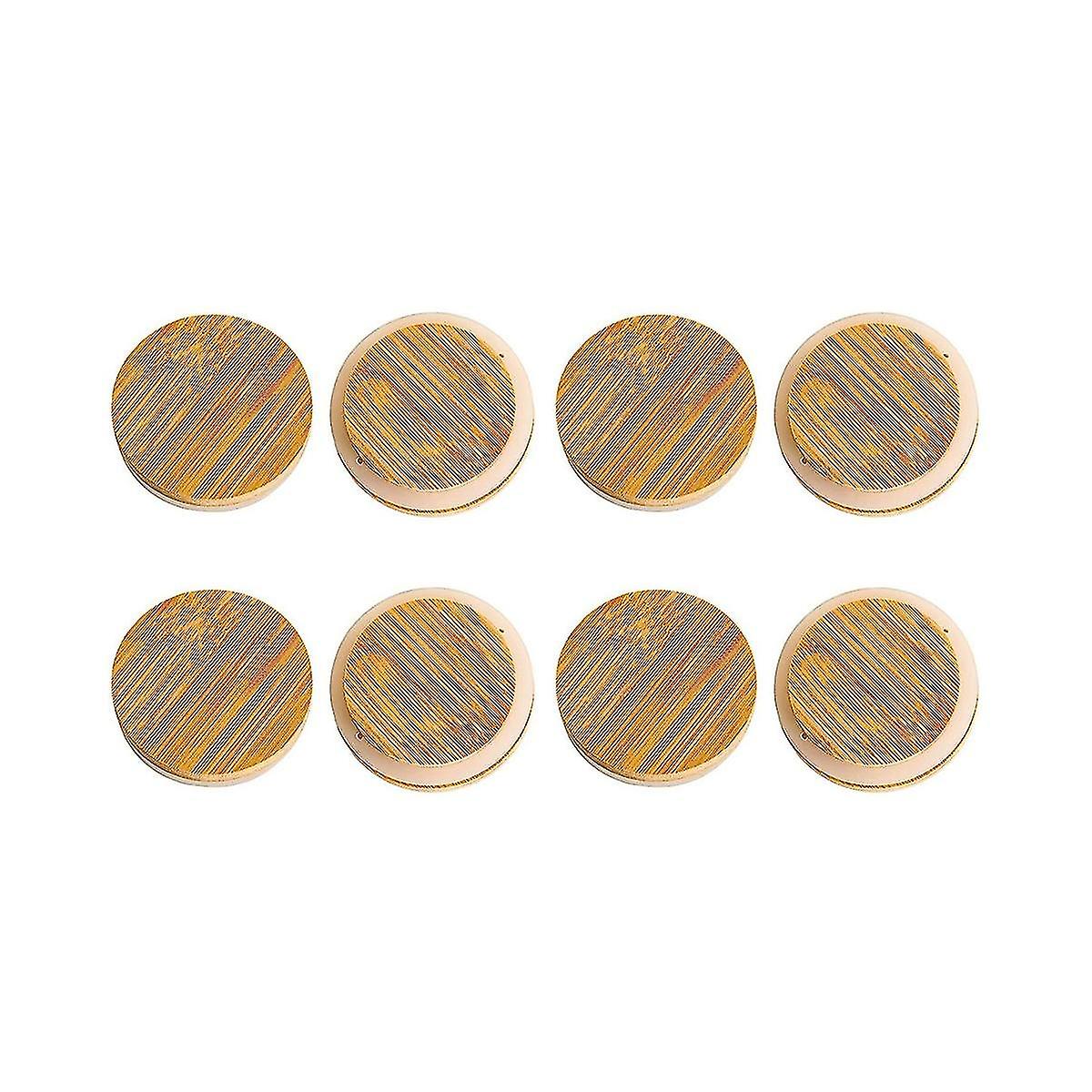 Wooden Jar Lids， 8 Pcs Bamboo Wooden Storage Lids Regular Mouth， Reusable Ball Wooden Lids For Jars