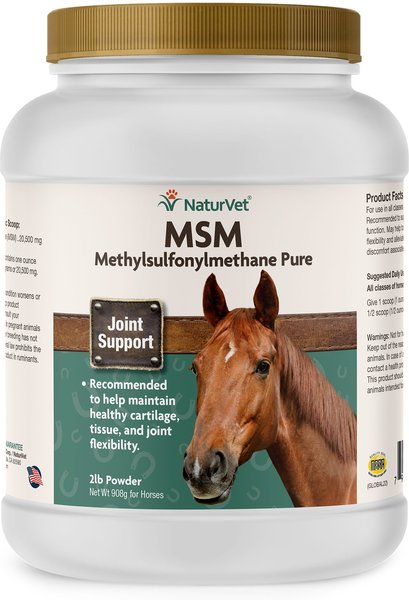 NaturVet MSM Pure Joint Support Powder Horse Supplement