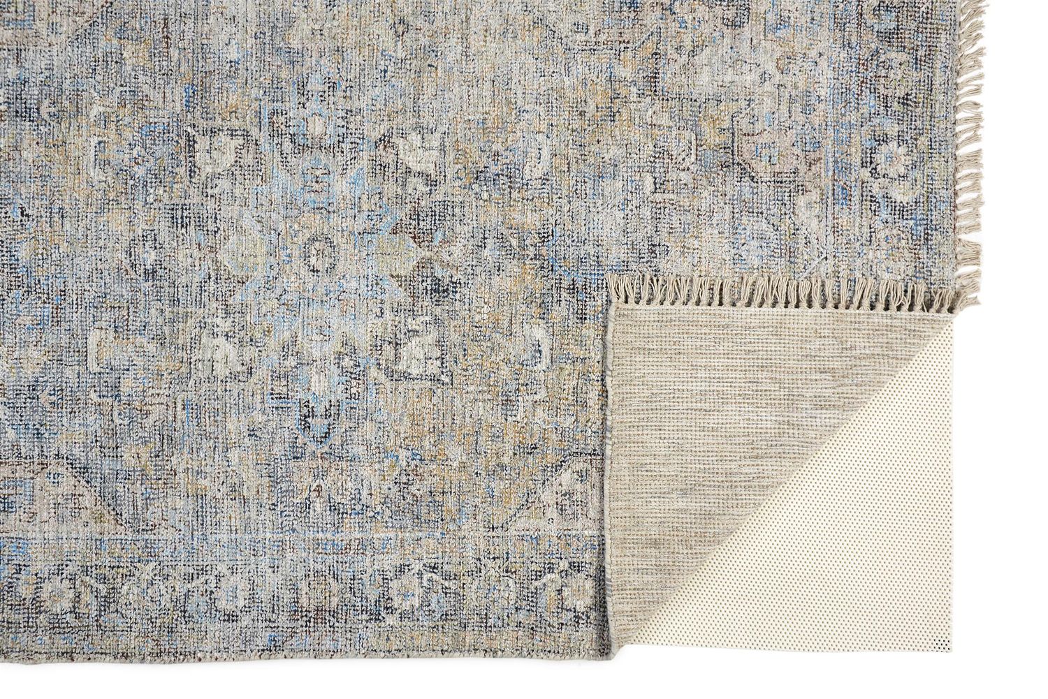 Ramey Hand Woven Blue and Gray Rug by BD Fine