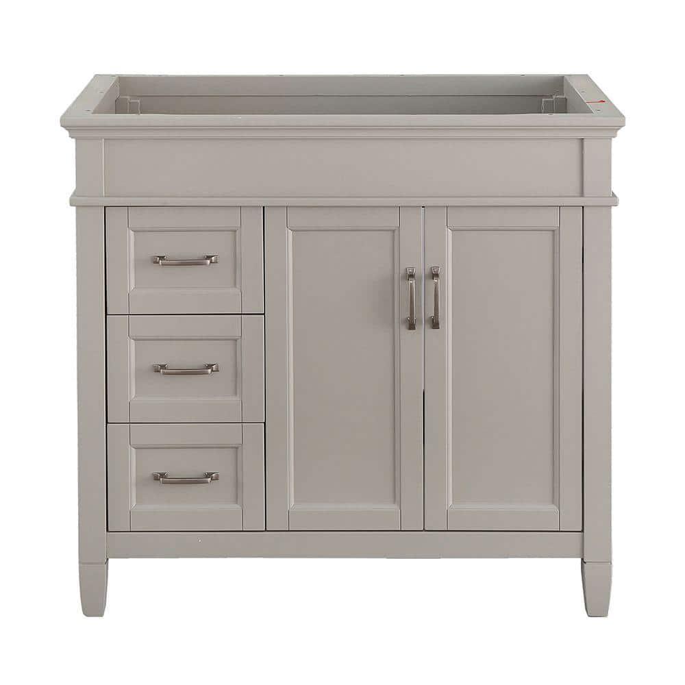 Home Decorators Collection Ashburn 36 in W x 2175 in D Vanity Cabinet in Grey