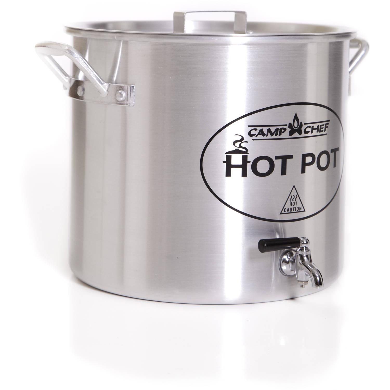 Camp Chef Aluminum Hot Water Pot， HWP20A， 20 Quart Volume， Spigot Valve