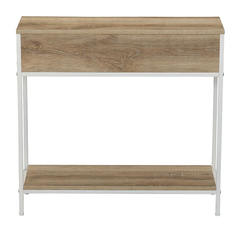 Household Essentials Modern Console Table with Drawer and Shelf