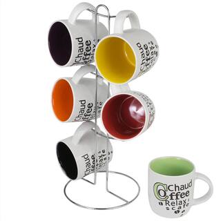 Home Basics Mug Set with Stand (6-Piece) HDC64079