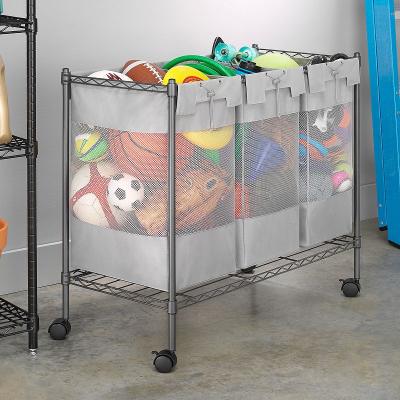 Whitmor Supreme 3-Bag Organizer Cart