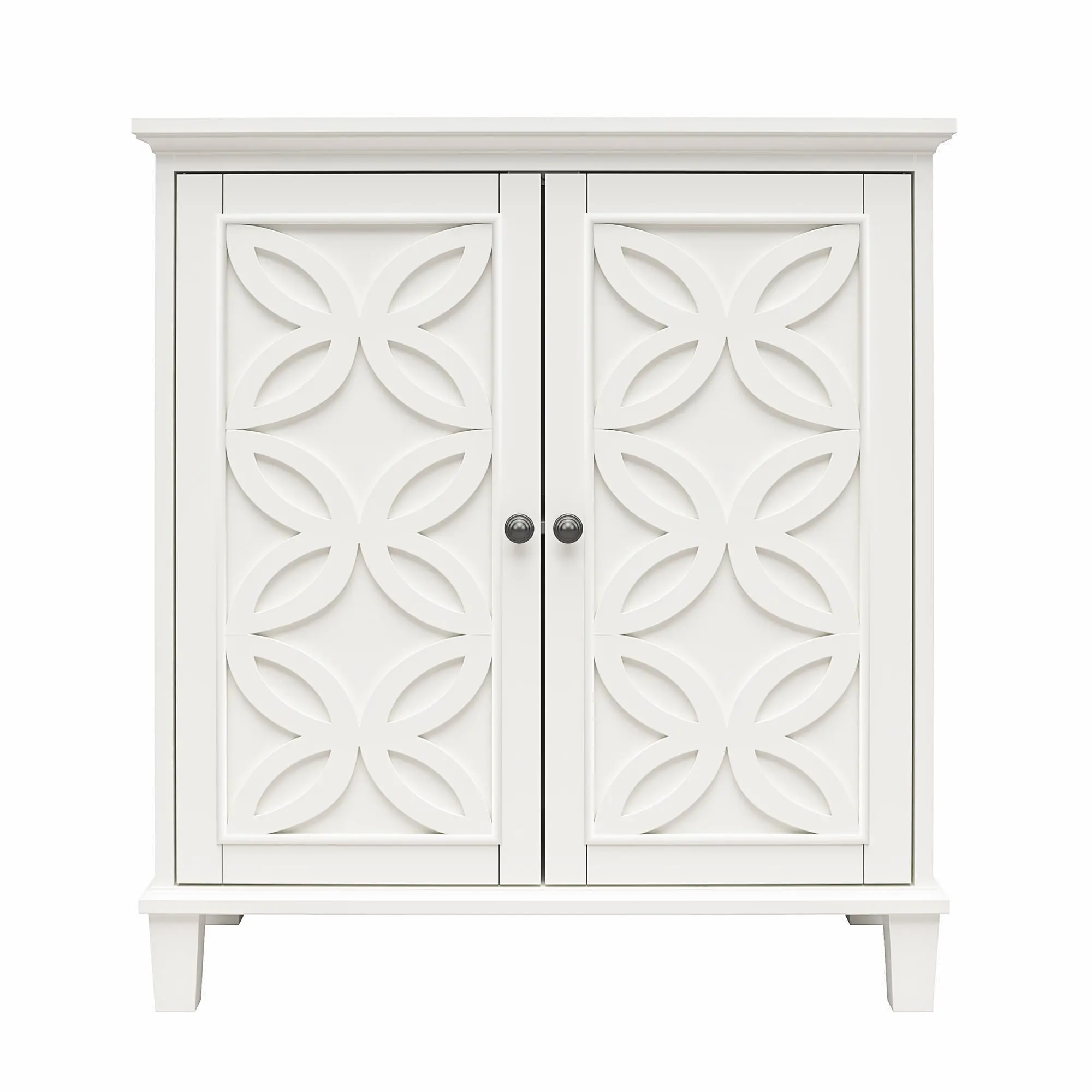 Celeste White Double Door Accent Cabinet