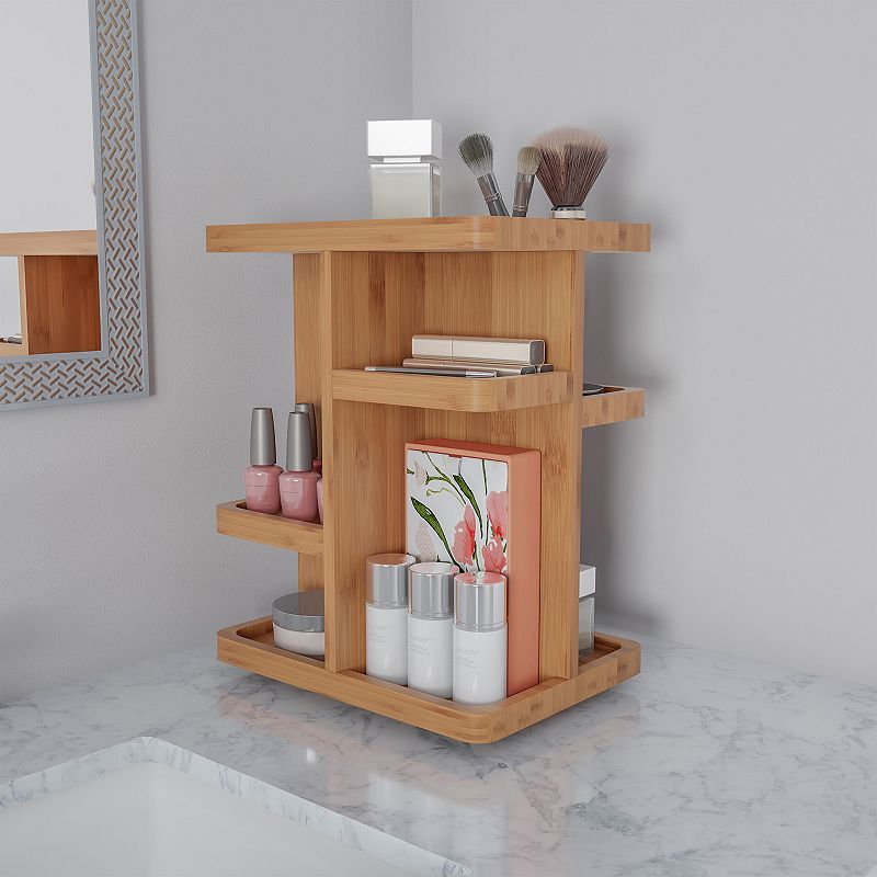 Portsmouth Home Bamboo Make-Up Organizer