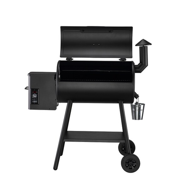 Z GRILLS Wood Pellet Grill and Smoker， 8 in 1 BBQ Grill Auto Temperature Control， Black