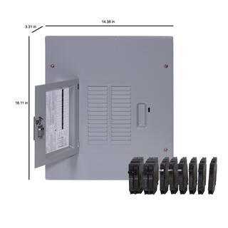 GE PowerMark Gold 125 Amp 14-Space 24-Circuit Indoor Main Lug Value Kit Includes Select Circuit Breaker TLM1212CCUPL8