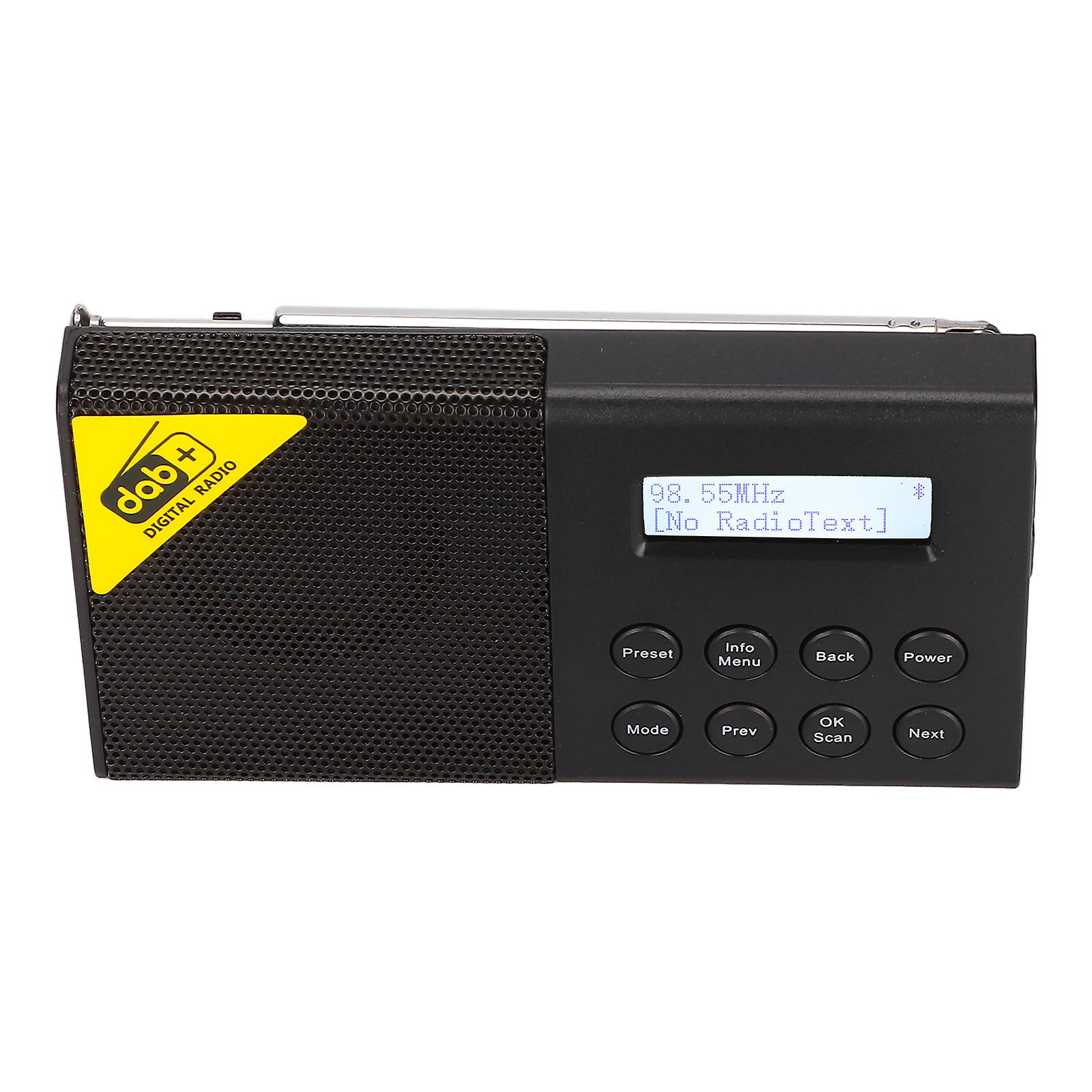 Bluetooth Digital Radio Stereo Lcd Display Screen Portable Dab Fm Wireless Radio For Iphone Smartphone