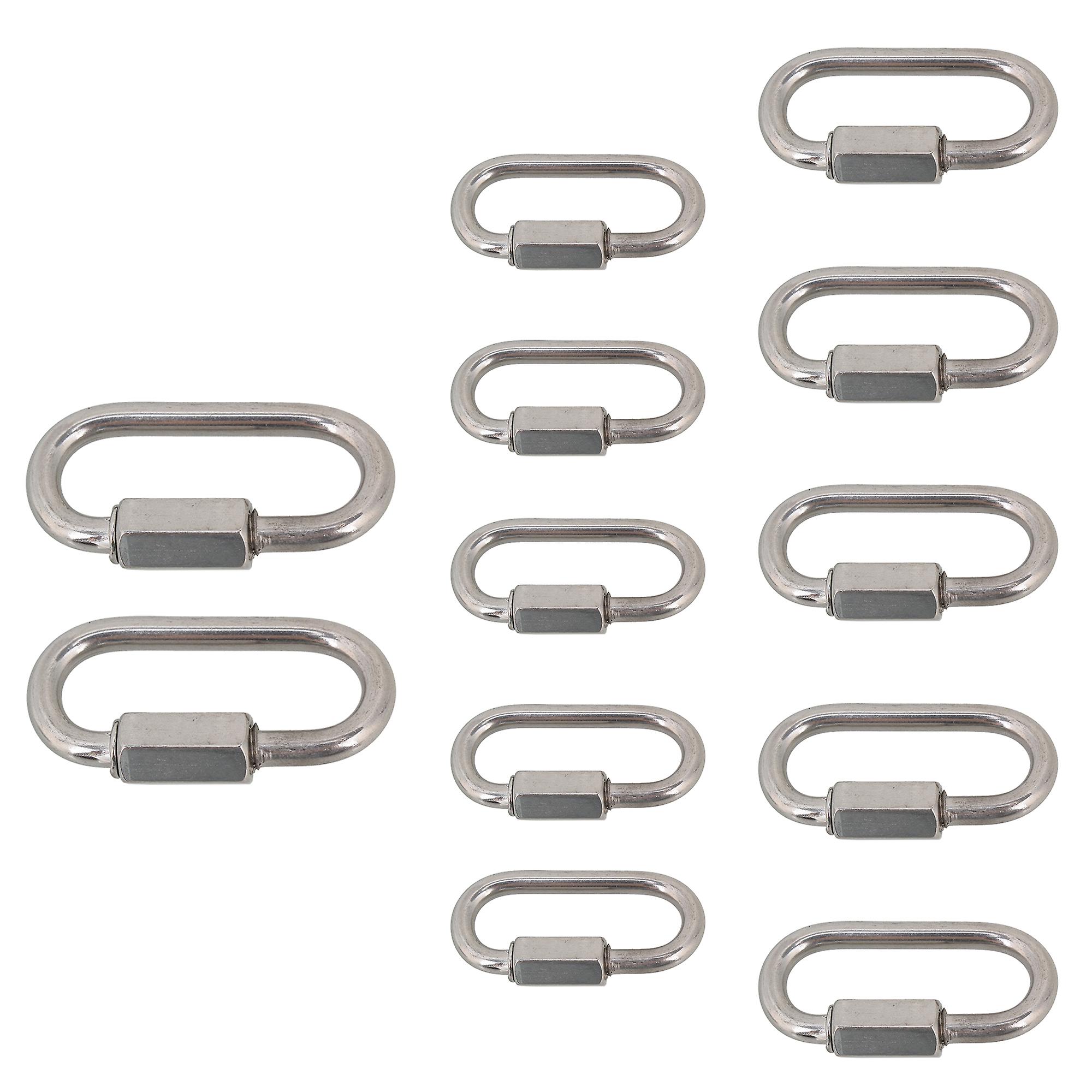 12x D Shape Quick Links Connectors Stainless Steel M3.5 M4 M6 Thread