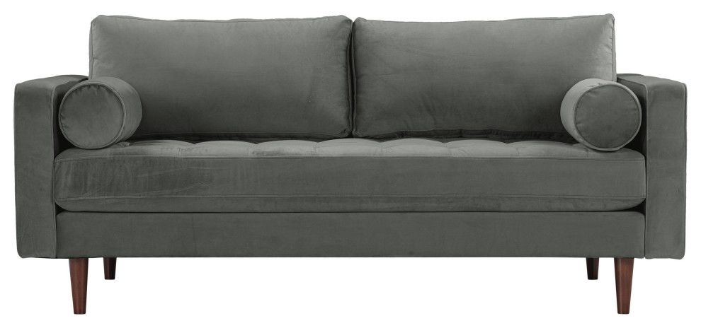 Cave Velvet Loveseat   Midcentury   Loveseats   by TOV Furniture  Houzz