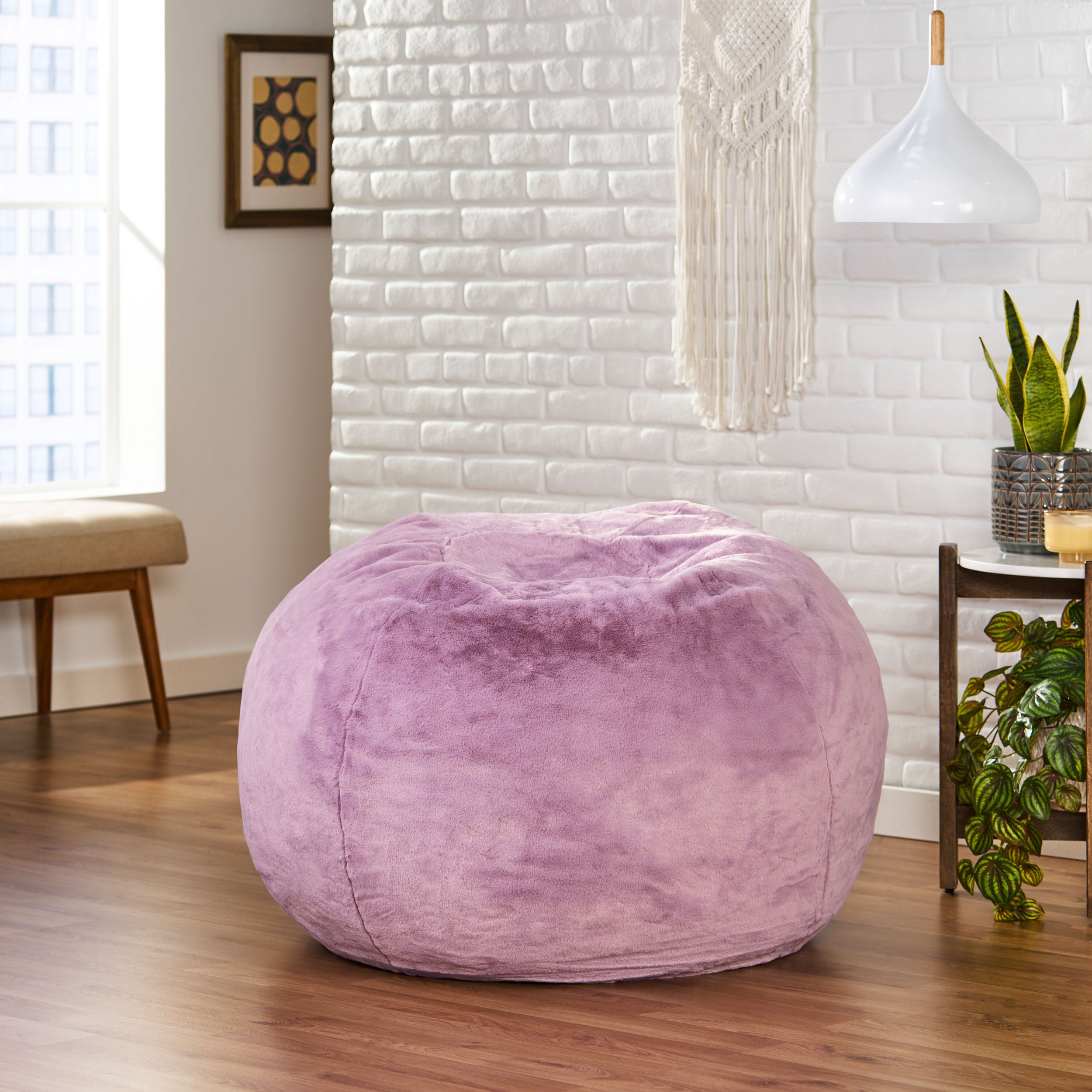 McCoy Modern Glam 3 Foot Faux Fur Bean Bag